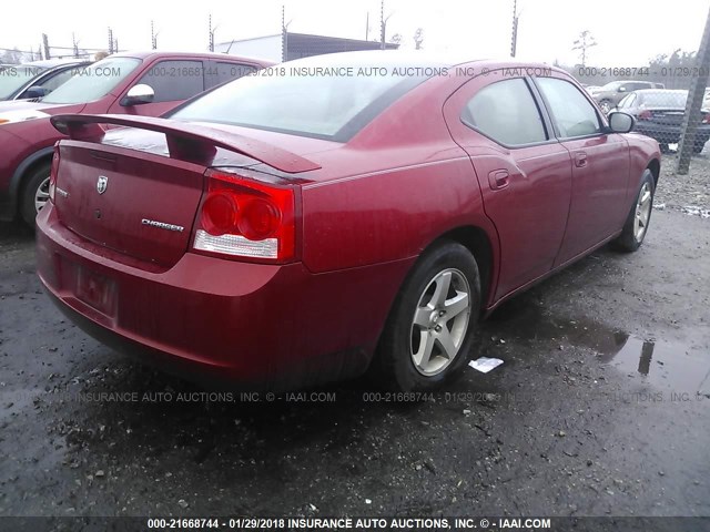 2B3CA4CD9AH151126 - 2010 DODGE CHARGER RED photo 4