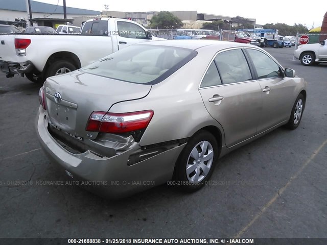 JTNBE46K273032060 - 2007 TOYOTA CAMRY NEW GENERAT CE/LE/XLE/SE GOLD photo 4