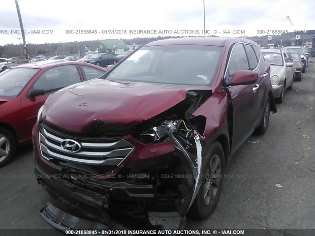 5XYZT3LB5GG314518 - 2016 HYUNDAI SANTA FE SPORT  RED photo 2