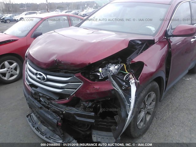 5XYZT3LB5GG314518 - 2016 HYUNDAI SANTA FE SPORT  RED photo 6