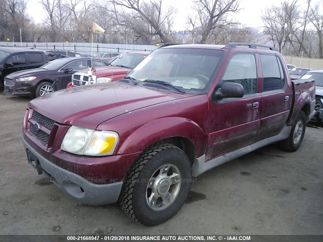 1FMZU77E53UA09324 - 2003 FORD EXPLORER SPORT TR  MAROON photo 2