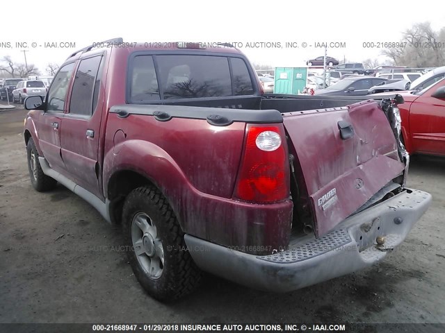 1FMZU77E53UA09324 - 2003 FORD EXPLORER SPORT TR  MAROON photo 3