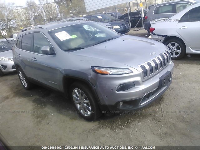 1C4PJLDS3FW530655 - 2015 JEEP CHEROKEE LIMITED GRAY photo 1