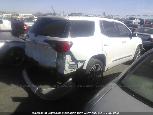 1GKKNXLS3HZ120564 - 2017 GMC ACADIA DENALI WHITE photo 4