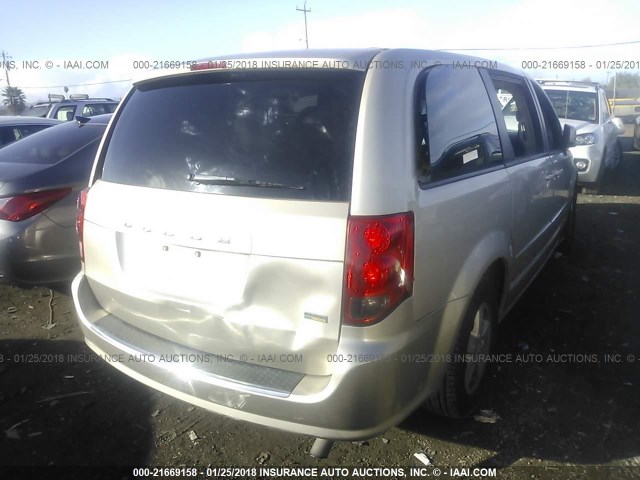 2C4RDGCG2DR523948 - 2013 DODGE GRAND CARAVAN SXT GOLD photo 4