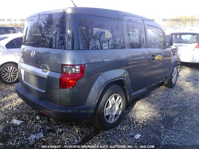 5J6YH18399L004005 - 2009 HONDA ELEMENT LX GRAY photo 4