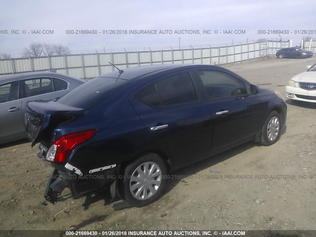 3N1CN7AP1CL842066 - 2012 NISSAN VERSA S/SV/SL BLUE photo 4