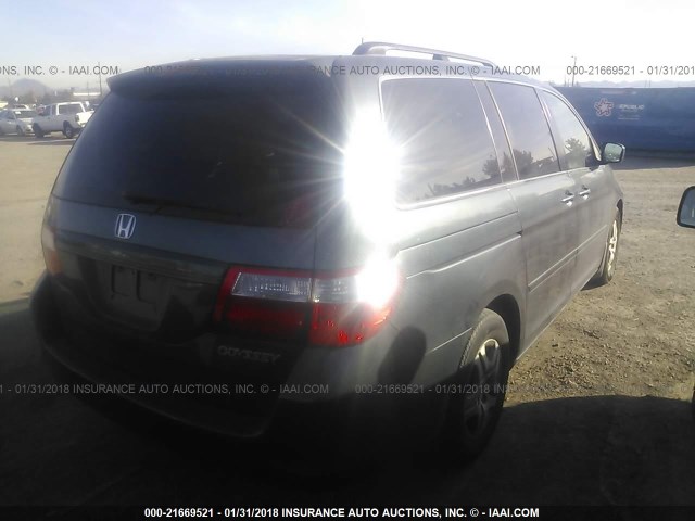 5FNRL38695B017798 - 2005 HONDA ODYSSEY EXL GRAY photo 4