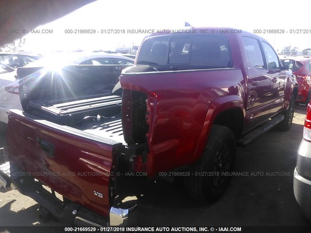 3TMAZ5CN7HM036596 - 2017 TOYOTA TACOMA DBL CAB/SR5/TRD SPORT/OR RED photo 4