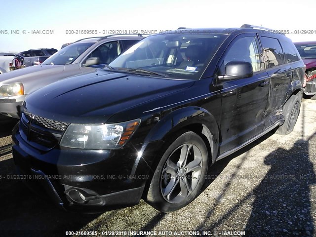 3C4PDCGG3GT115308 - 2016 DODGE JOURNEY CROSSROAD BLACK photo 2