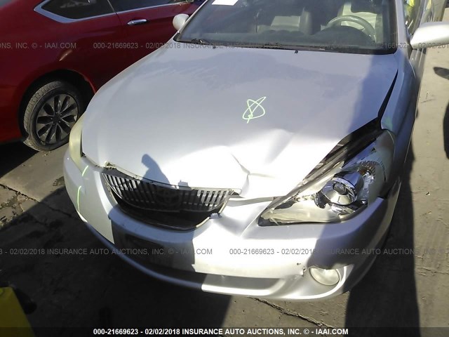 4T1FA38P54U037534 - 2004 TOYOTA CAMRY SOLARA SE/SLE ვერცხლისფერი ფოტო 6