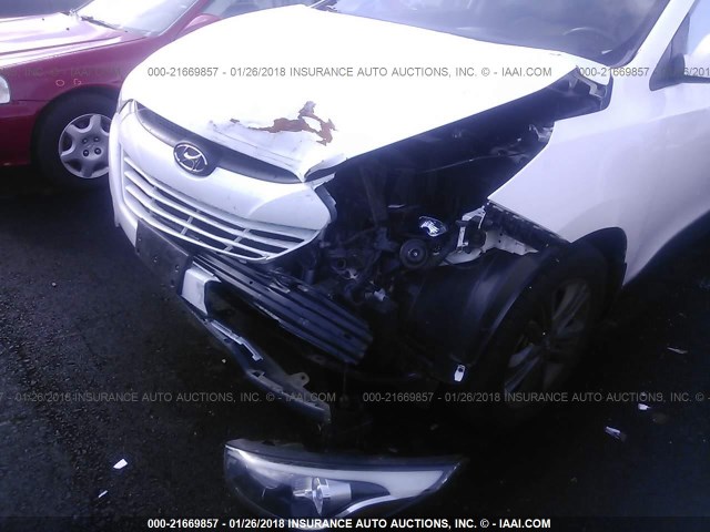 KM8JU3AG1EU879753 - 2014 HYUNDAI Tucson GLS/LIMITED/SE WHITE photo 6