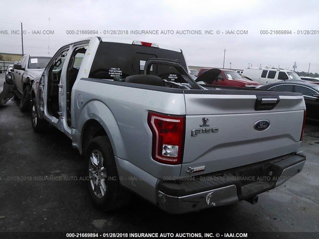 1FTEW1CP8FKD15421 - 2015 FORD F150 SUPERCREW SILVER photo 3