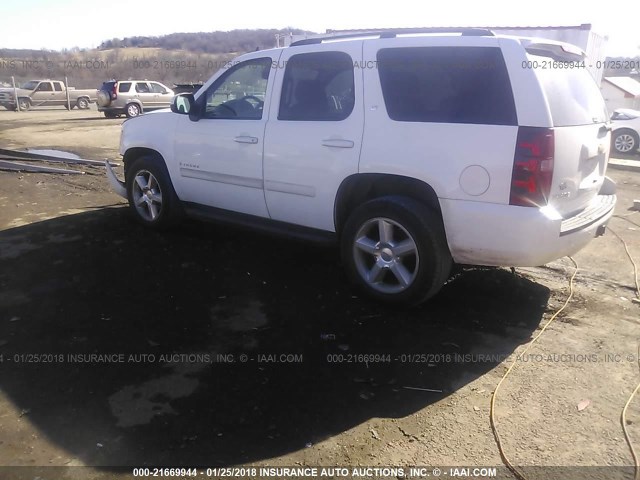 1GNFK13027R112642 - 2007 CHEVROLET TAHOE K1500 WHITE photo 3