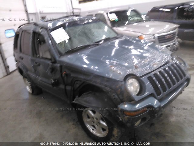 1J8GL58KX2W300419 - 2002 JEEP LIBERTY LIMITED Dark Blue photo 1