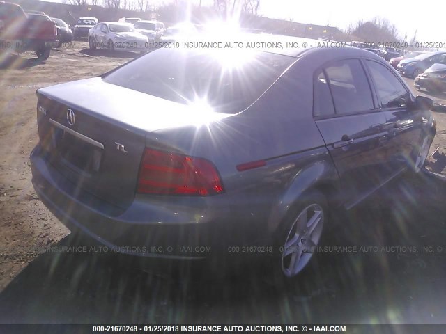 19UUA66255A002520 - 2005 ACURA TL GRAY photo 4