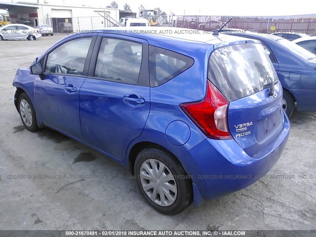 3N1CE2CP2FL437919 - 2015 NISSAN VERSA NOTE S/S PLUS/SV/SL/SR BLUE photo 3