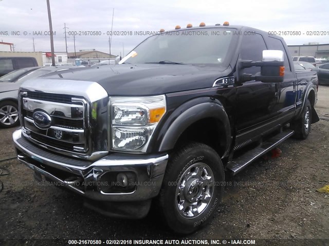 1FT7W2B6XCEB20440 - 2012 FORD F250 SUPER DUTY BLACK photo 2