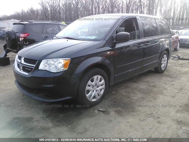 2C4RDGBG3DR741415 - 2013 DODGE GRAND CARAVAN SE BLACK photo 2