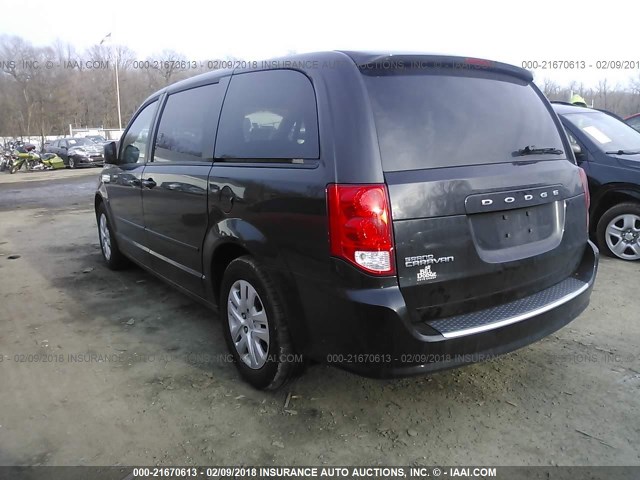 2C4RDGBG3DR741415 - 2013 DODGE GRAND CARAVAN SE BLACK photo 3