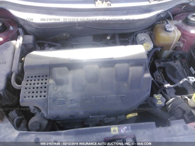 2C4GM68485R653122 - 2005 CHRYSLER PACIFICA TOURING BURGUNDY photo 10