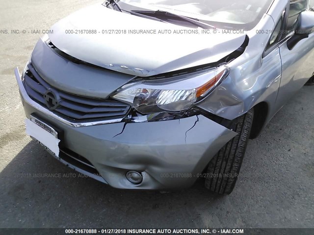 3N1CE2CP4FL365587 - 2015 NISSAN VERSA NOTE S/S PLUS/SV/SL/SR GRAY photo 6