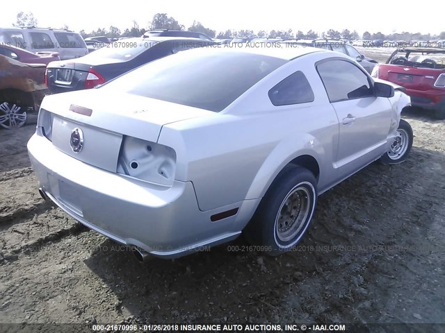 1ZVFT82H965184222 - 2006 FORD MUSTANG GT SILVER photo 4