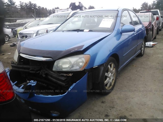 KNAFE122965300743 - 2006 KIA NEW SPECTRA LX/EX BLUE photo 2