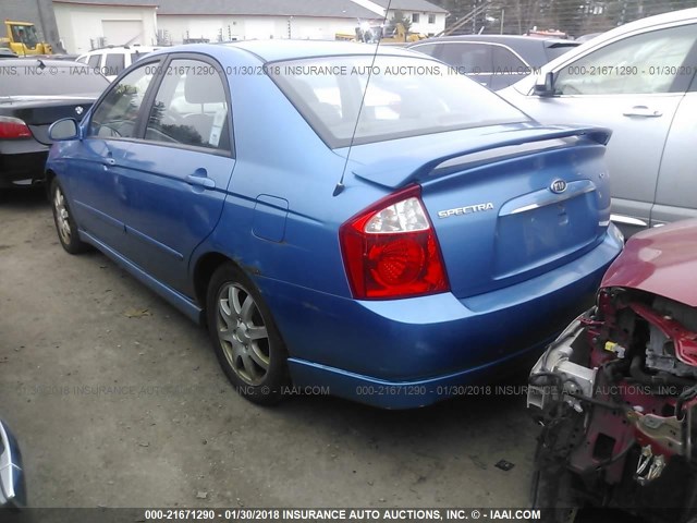 KNAFE122965300743 - 2006 KIA NEW SPECTRA LX/EX BLUE photo 3