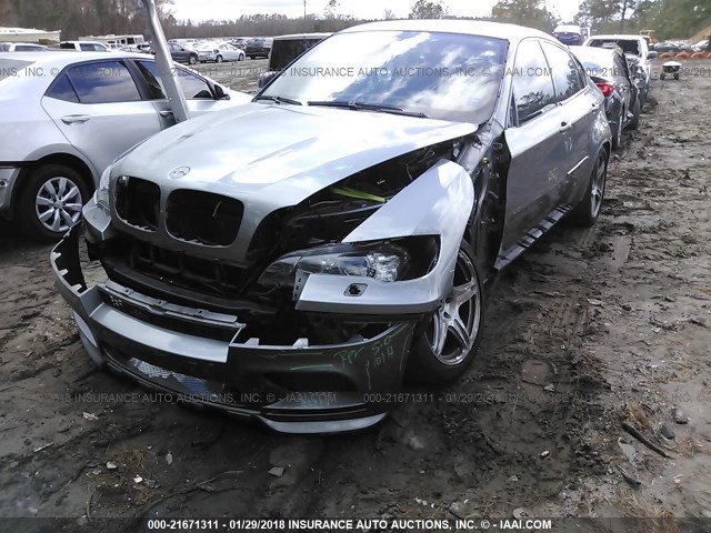 5YMGZ0C53ALK13351 - 2010 BMW X6 M GRAY photo 2