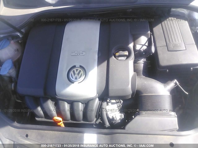 3VWEF71K07M071474 - 2007 VOLKSWAGEN JETTA WOLFSBURG SILVER photo 10