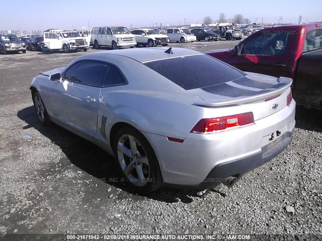 2G1FH1EJ4F9133345 - 2015 CHEVROLET CAMARO SS SILVER photo 3