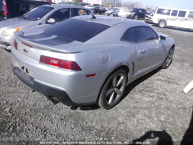 2G1FH1EJ4F9133345 - 2015 CHEVROLET CAMARO SS Plata foto 4