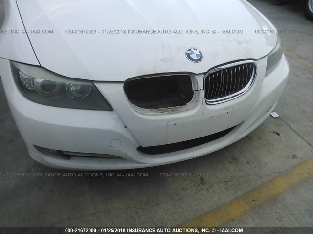 WBAPM5C50BE576410 - 2011 BMW 335 I WHITE photo 6