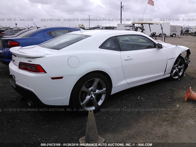 2G1FK1EJ1E9132038 - 2014 CHEVROLET CAMARO 2SS WHITE photo 4