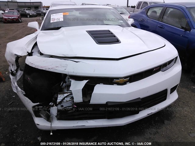 2G1FK1EJ1E9132038 - 2014 CHEVROLET CAMARO 2SS WHITE photo 6