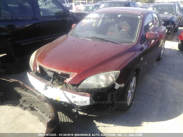 JM1BK143861468168 - 2006 MAZDA 3 HATCHBACK RED photo 2