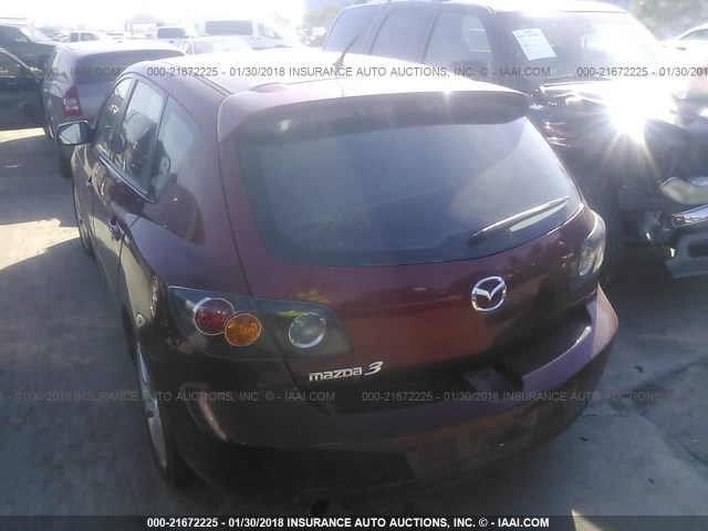 JM1BK143861468168 - 2006 MAZDA 3 HATCHBACK RED photo 3