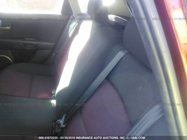 JM1BK143861468168 - 2006 MAZDA 3 HATCHBACK RED photo 8