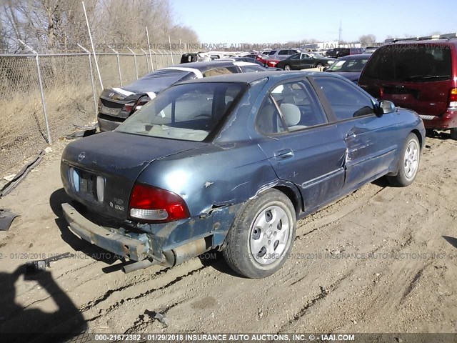 3N1CB51D83L695893 - 2003 NISSAN SENTRA XE/GXE BLUE photo 4