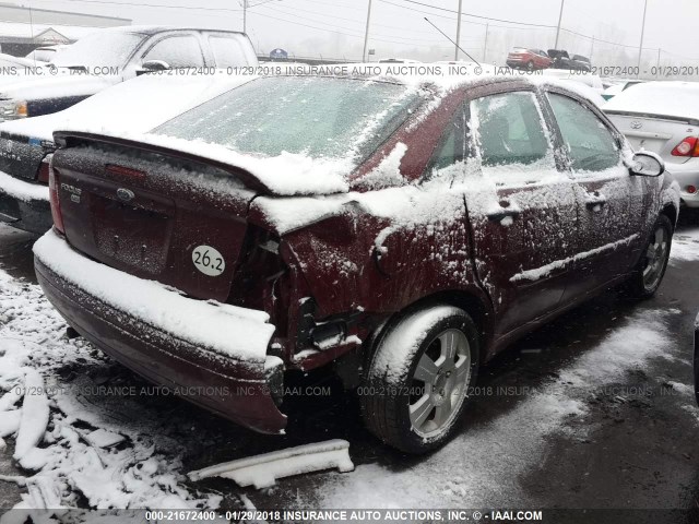 1FAFP34N67W356012 - 2007 FORD FOCUS ZX4/S/SE/SES 红色 照片 4