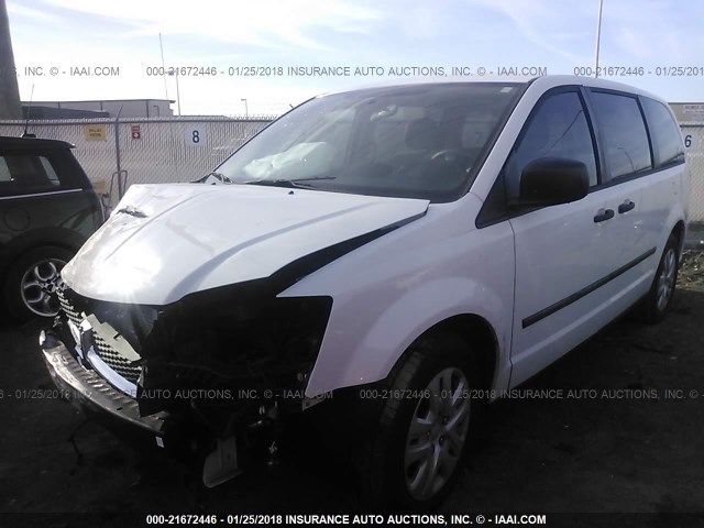 2C4RDGBG0ER129142 - 2014 DODGE GRAND CARAVAN SE WHITE photo 2