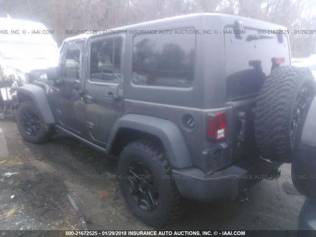 1C4BJWDG6GL234135 - 2016 JEEP WRANGLER UNLIMITE SPORT GRAY photo 3