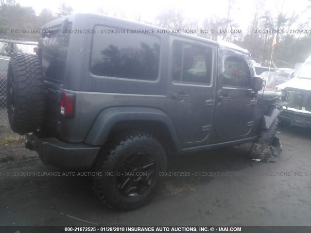 1C4BJWDG6GL234135 - 2016 JEEP WRANGLER UNLIMITE SPORT GRAY photo 4