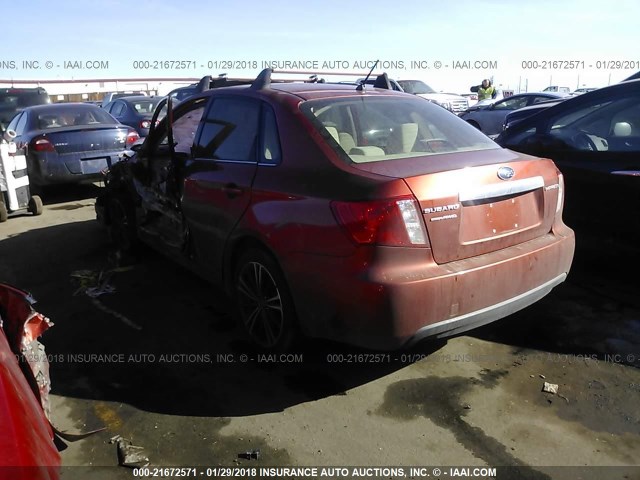 JF1GE6A68BH518406 - 2011 SUBARU IMPREZA 2.5I ORANGE photo 3