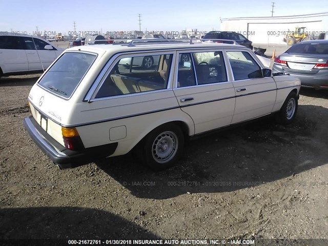 WDBAB93A0DN013197 - 1983 MERCEDES-BENZ 300 TDT CREAM photo 4