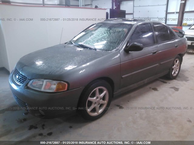 3N1BB51DX1L116668 - 2001 NISSAN SENTRA SE GRAY photo 2