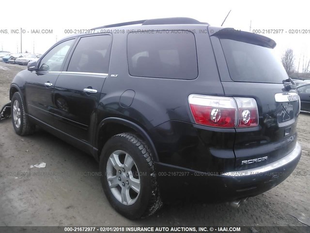 1GKER23D59J218517 - 2009 GMC ACADIA SLT-1 Чорний фото 3