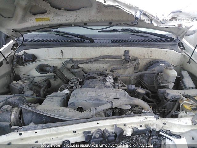 5TBDT44106S520040 - 2006 TOYOTA TUNDRA DOUBLE CAB SR5 WHITE photo 10