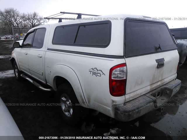 5TBDT44106S520040 - 2006 TOYOTA TUNDRA DOUBLE CAB SR5 WHITE photo 3